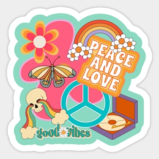 Hippie patches Sticker